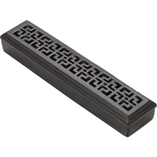 Ceramics Incense Burner Carving Hollow Joss Stick Incense Holder Retro Lying Incense Box Censer with Fireproof Cotton