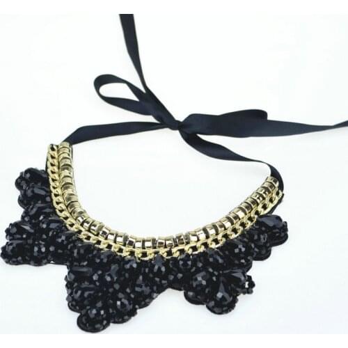 Handmade crystal statement necklace and trendy designs party choker collar necklace 2017 new female Fashion Jewelry for women