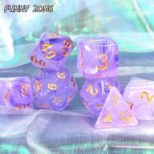 Dice Polyhedral Dice Sets DND Role Playing Game(RPG) Table Game Dice 25 Colors