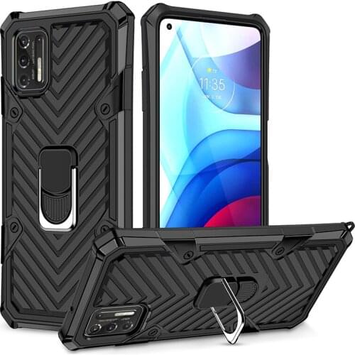 Magnetic Metal Ring Stand Armor Shockproof Case For Motorola Moto G Stylus 2021 Soft TPU Hard PC Shell Protective Back Cover