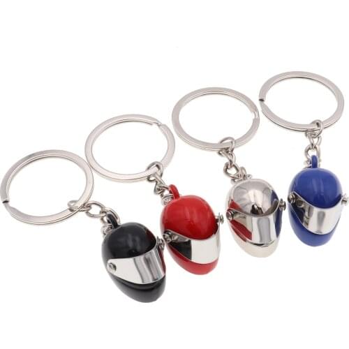 Cute Motorcycle Helmet Keychain Fashion Keyring Model