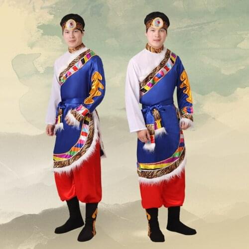 Mongolian costume clothes Chinese folk dance costumes clothing dress stage dance wear performance Mongolian dress DD1952
