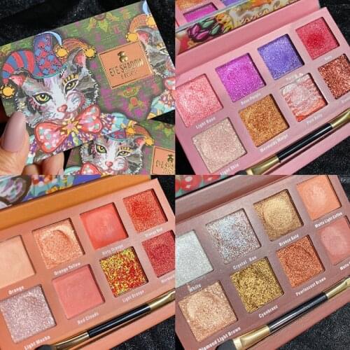 8 Color Glitter Diamond Eyeshadow Pallete Matte Shimmer Metallic Eye Shadow Palette Shine Makeup Palette Pigmented Eye Cosmetic