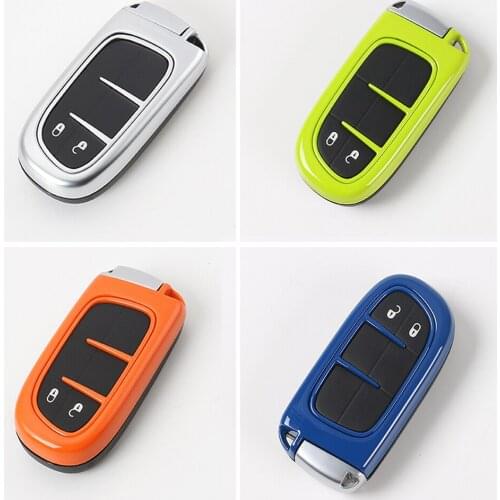 Fit for Jeep Cherokee 2014-2021 ABS Key Fob Protection Cover Case Shell Trim Interior Car Accessories