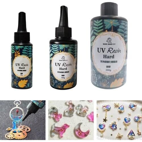 UV Resin Glue 10/15/25/60/100/200g Ultraviolet Curing Solar Cure Sunlight Activated Hard DIY Quick Drying For Jewelry Resin Gel