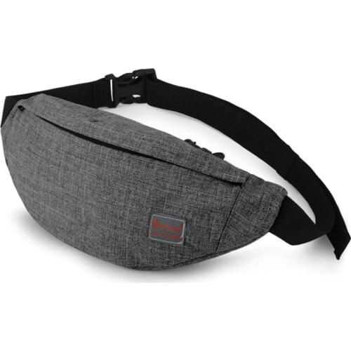 Male Men Waist Bag Pack Casual Functional Money Phone Belt Bag Women Bag for Belt Canvas Hip Bag Fanny Pouch Banana bags