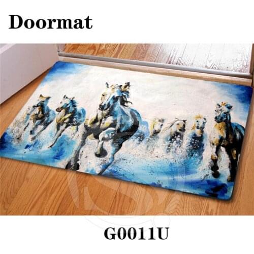 Drop Shipping Handsome horse Custom Doormat Home Decor Bedroom Carpet Classic Durable Floor Mat SQ0630-EY688