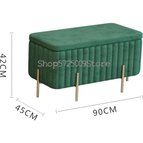 Nordic Luxury Household Shoes Stool Clothing Store Household Bed End Storage Stool Shoe Store Sofa Strip Storage Stool