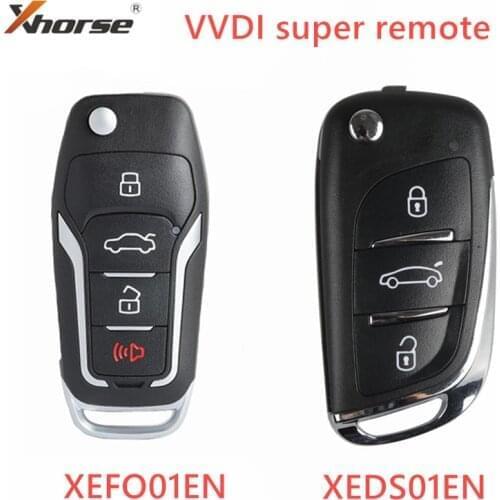 10pcs Xhorse XEDS01EN XEFO01EN Super Remote car key for DS Ford MQB type with VVDI super chip remotes key