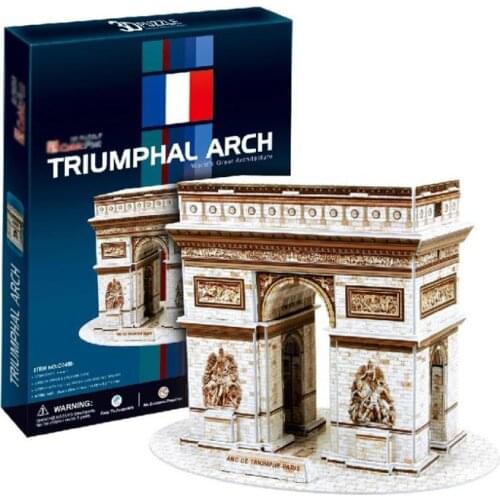 T0440 3D Puzzles Arch of Triumph France DIY Building Paper Model kids Creative gift Children Educational toys hot sale