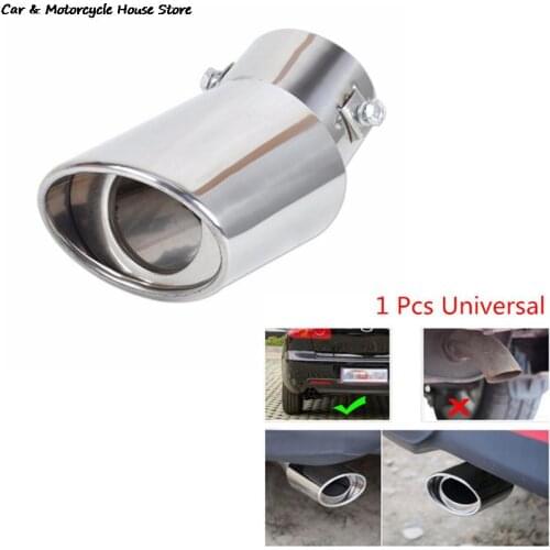 Stainless Steel Pipe Chrome Trim Modified Car Rear Tail Throat Liner Accessories Universal Car Auto Exhaust Muffler Tip