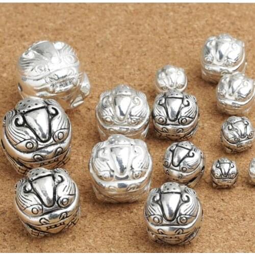 925 Silver Jewelry Beads Real 925 Silver Wealth Pixiu Beads Fengshui Lucky Animal Pixiu Jewelry Beads Jewelry Accessories