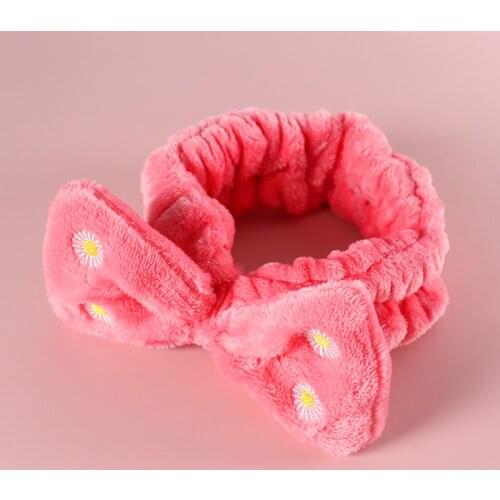 Wash Face headband women Velvet Hair Band Embroidery Daisy Hairbands Soft Headbands Girl Lovely Hairband Turban Hair Accessories