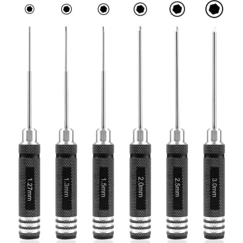 1.27mm 1.3mm 1.5mm 2.0mm 2.5mm 3.0mm RC Screwdriver Tools Kit Set Hex Screw driver for 3D printer, Helicopter, Bench Work