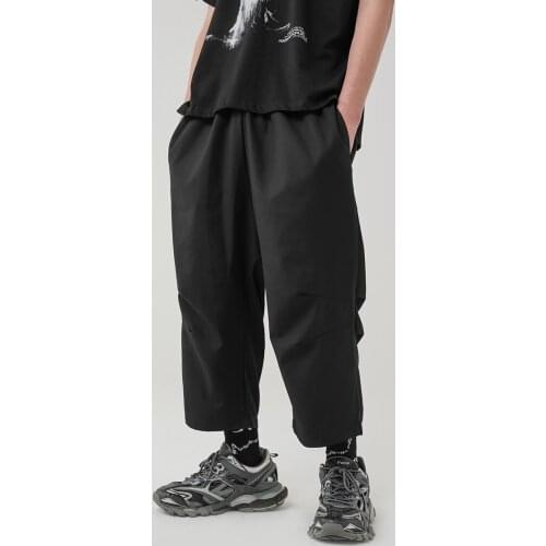27-46 2021 Dj mens clothing Hair Stylist Loose pleat irregular front and back two wear casual Pants plus size costumes
