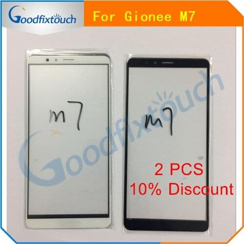 5PCS For Gionee M7 Front Screen Outer Glass Touch Outer Cover Panel Lens Replacement Parts Black/White/Gold