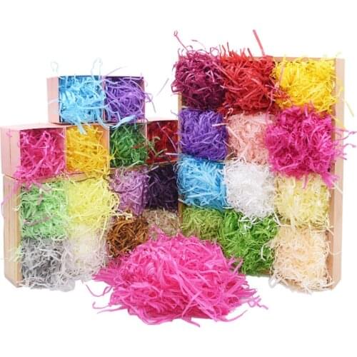 50g/bag Colorful DIY Paper Raffia Shredded Paper Confetti Gift Box Filling Material Christmas Wedding Home Birthday Party Decor