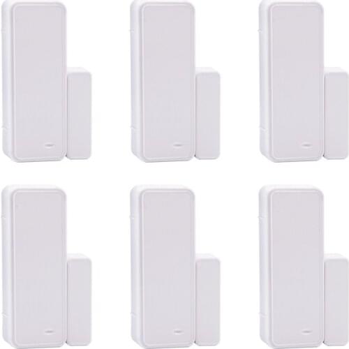 6pcs/lot 433MHz Wireless Window Door Magnet Sensor Detector For Home Wireless Alarm System ultra-low power consumption