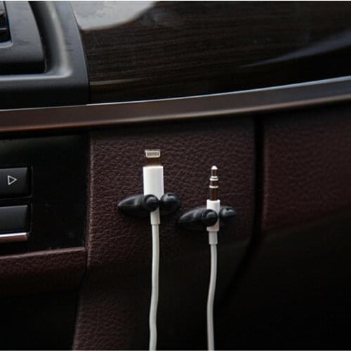 8Pcs Car Wire Cable Holder Multifunctional Tie Clip Fixer Fastener Car Charger Line Clip Headphone Cable Clip Car Interior Stuff