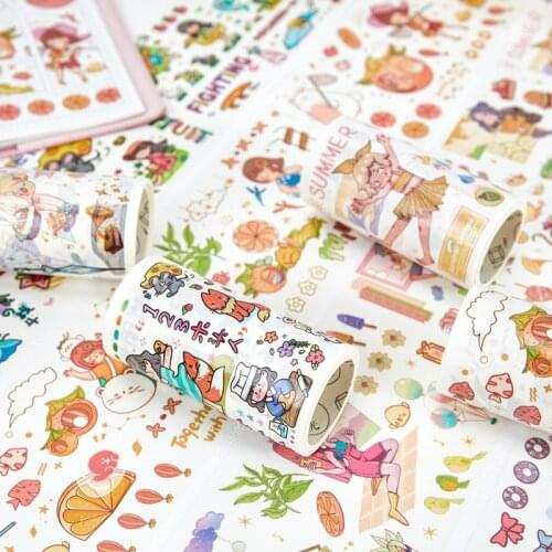8PCS/LOT spring pastoral series sticker DIY sticker paper decorative tape masking tape washi tape