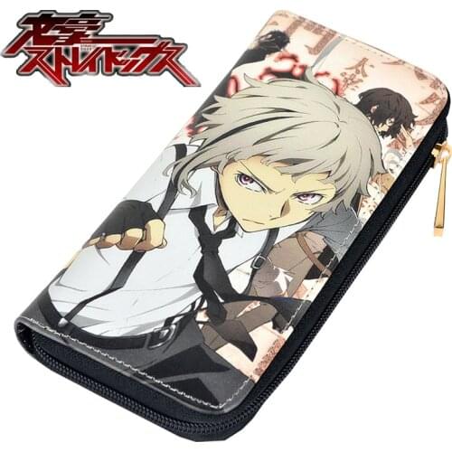 Anime Bungo Stray Dogs Multifunction Long PU Wallet/Cell Phone Clutch Purse/Portable Cash Purse