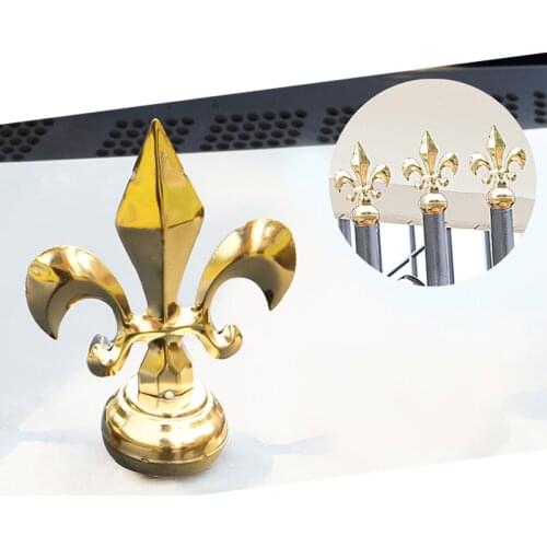 Freeshipping 116mm Titanium Color Decoration Handrail Armrest Stair Fence Gate Door Top Tip With Base Parts Head for Outdoor