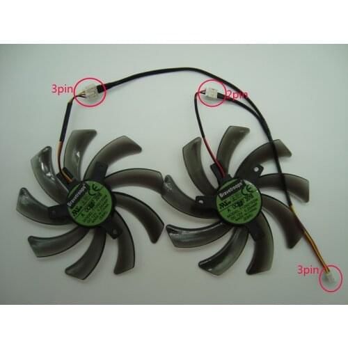 Free Shipping EVERFLOW T129215SM 95mm 3Pin 2Pin DC12V 0.25A For Gigabyte GTX660Ti GTX650 Graphics Card Cooling Fan