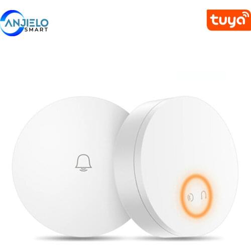 Anjielosmart Tuya Wireless No Batteries Doorbell, Waterproof Wall Plug-in Cordless Door Chime Kit with 300m Range, 36 Chimes