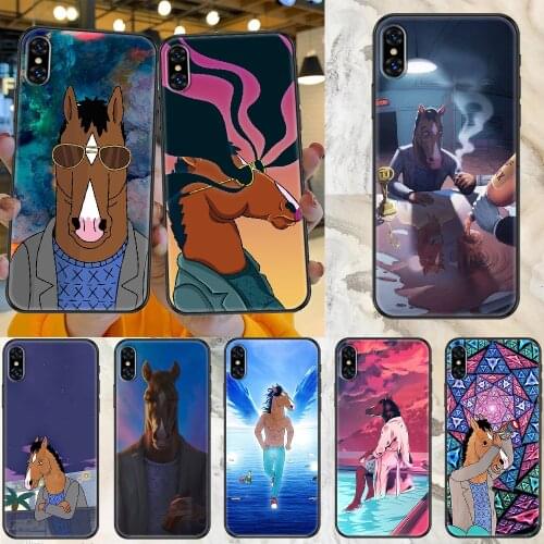 Bo horseman jack horse man Phone Case Cover Hull For iphone 5 5s se 2 6 6s 7 8 12 mini plus X XS XR 11 PRO MAX black art back 3D