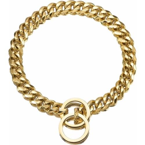 45cm Dog Large Gold Chain Collar Metal Big Gold Summer Pet Fashion Accessories Bulldog Collar Pet Necklace High Quality Hot Sale