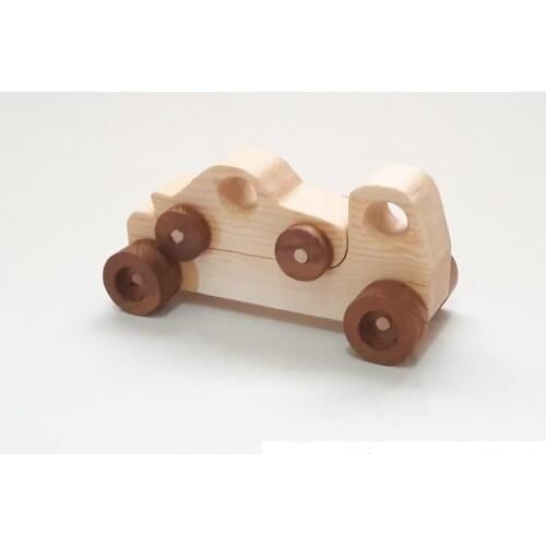 PUPPY WOODEN CAR WITH 4 DIFFERENT COLORS ( RED-BLUE-GREEN-YELLOW ) OR SET OPTION