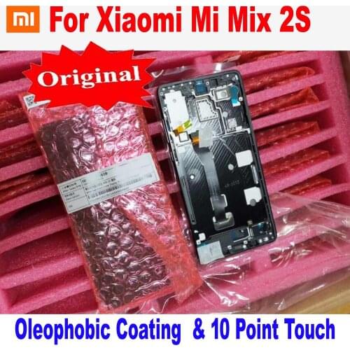 Original New Best Working Mix2S Sensor LCD Display Touch Screen Digitizer Assembly with Frame For Xiaomi Mi Mix 2S Pantalla