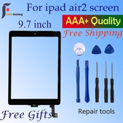 For Ipad air2 A1566 A1567 Touch Screen Digitizer Glass lens Sensor 9.7'' inch Ipad air 2 touch screen glass digitizer front Gla
