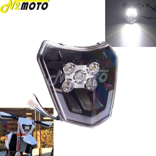 Enduro Dual Sport LED Headlight for EXC XCF XCW 250 300 350 450 500 690 SMC Six Days FREERIDE 250 F AU/EU/US Dirt Bike Handlamp