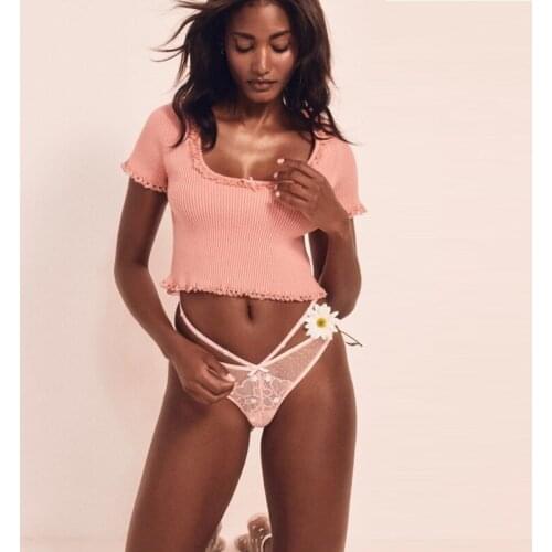 European and American wind elastic patterned body-trimming sweater T-shirt sexy bow large round-necked short-sleeved top