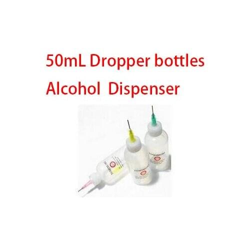 FEPRLO 20Pcs 50mL Dropper bottles Dispense Alcohol Oil Squeeze Bottle with Needle Tip Dropper 50CC/ml