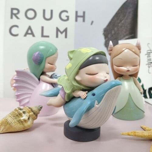 Dream Of Fairy Tale Anime Figure Adorable KEME Life Song-Of-Sea Series Cute Kawaii Toys Model Garage Kit Doll Creative Ornaments