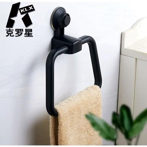 KLX Vacuum Strong Suction cup towel ring kitchen Punch free No trace Towel hook Household Storage Shelf bathroom Towel Holder