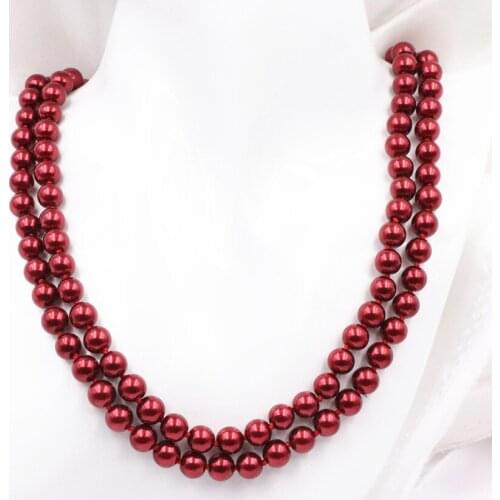 Trendy African Jewelry Set Glass Pearl Beads Necklace Earrings Sets Women Simulated Pearls 8mm Round Chain Bracelet Wedding A628