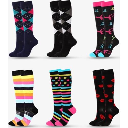 2 Pairs/lot Compression Socks Women Men Knee High Sports Socks for Running Marathon Cycling Edema Diabetes Varicose Veins Socks
