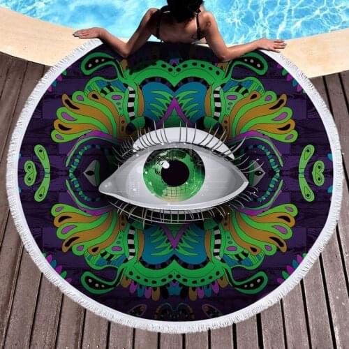 Creative eye pattern Beach cover up Microfiber towel Large beach towel Bath towels Beach mat towel microfiber towel miraculous