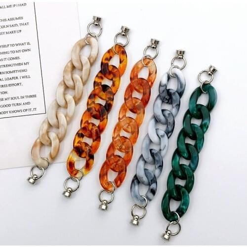 ZiccoWong Fashion Acrylic Marble Chain Bracelet Mobile Phone Lanyard Cell Phone Chain 2021 Hanging Accessories DIY Jewelry