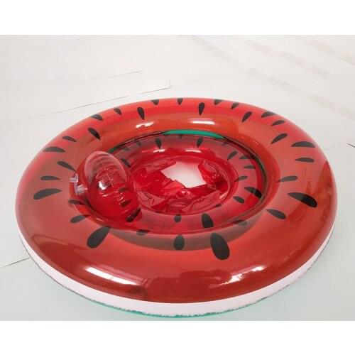 PVC Inflatable Fruit Cartoon Swimming Circle Childrens Inflatable Watermelon Swimming Seat Ring Kids Mother Inflatable