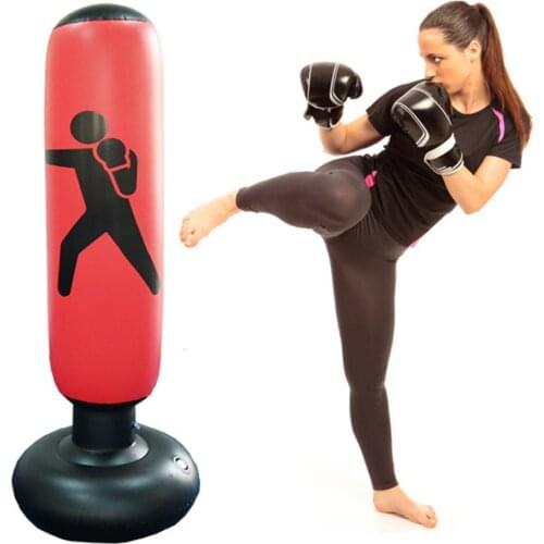 Inflatable Boxing Bag PVC Thickening Boxing Pillar Tumbler Fight Column Punching Bag Heavy Tower Bag+Air Pump Fitness Accessorie