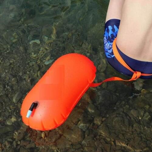 20L Inflatable Open Swimming Buoy Tow Float Dry Bag Single Air Bag with Waist Belt for Swimming Water Sport Storage Safety bag