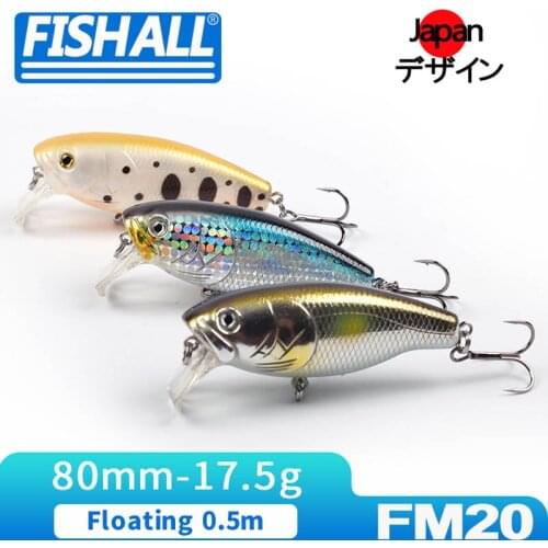 Buzzjet Shallow Floating Topwater Wobbler 80mm 17.5g Hard Plastic Lure Bait For Bass Pike