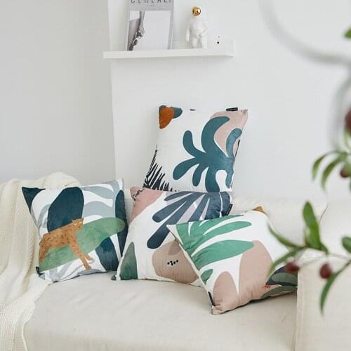 2021 New Cushion Cover Pillow Cover Modern Pillowcases Sofa Decor Pillowcases 45x45cm Scenic Sofa Bed Couch Cushions Textiles