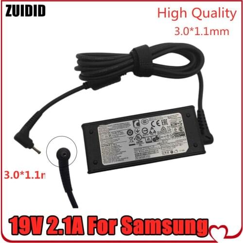 New 19V2.1A 3.0*1.1mm 40W Charger AD-4019A For Samsung NP900X1B 900X3A 900X3C 900X4C 530U3B 530U3C Laptop Power AC Adapter