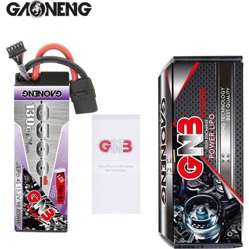 Original GNB 15.2V 6500mAh 4S 130C HV Thin Hardcase LiPo Battery Pack XT90 EC5 Plug for 1:8 1/8 RC Car Four Drive Off-Road Boat