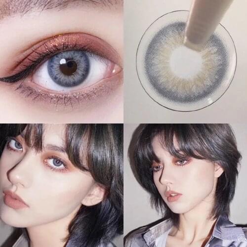A pair (2 pieces) of tinted contact lenses Color contact lenses beauty Color lens eyes Anime cosplay
